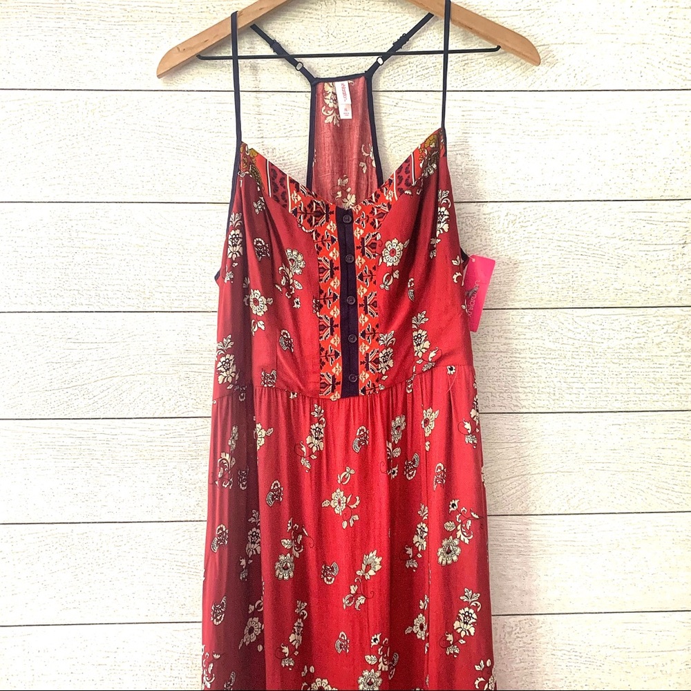 NWT Xhilaration Paisley Burgundy Maxi Dress XL